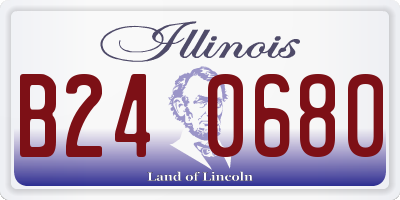 IL license plate B240680