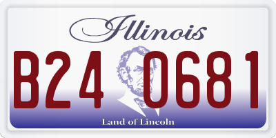 IL license plate B240681