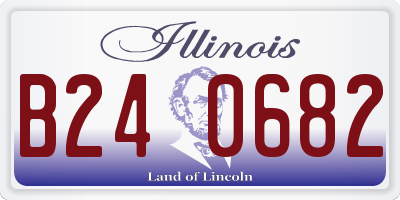 IL license plate B240682