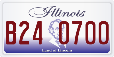 IL license plate B240700