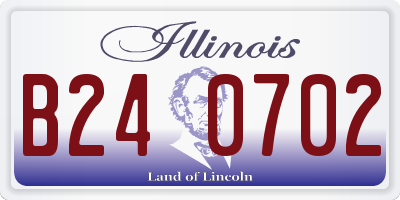 IL license plate B240702