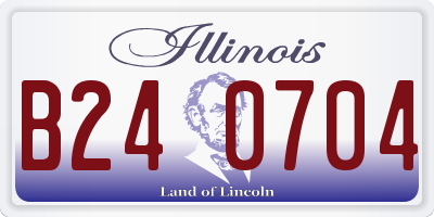 IL license plate B240704