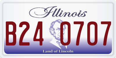IL license plate B240707