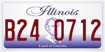 IL license plate B240712