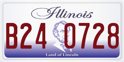 IL license plate B240728
