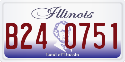 IL license plate B240751