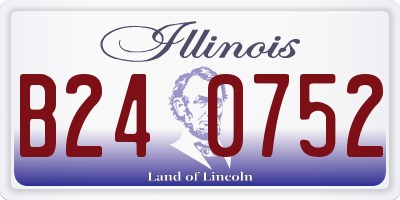 IL license plate B240752