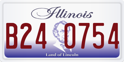 IL license plate B240754
