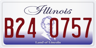IL license plate B240757