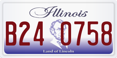 IL license plate B240758
