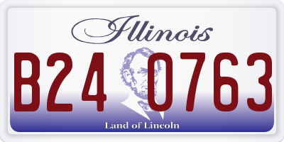 IL license plate B240763