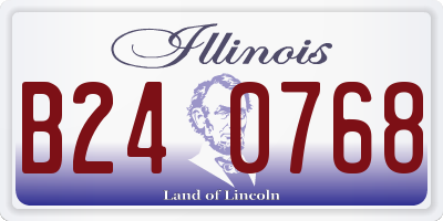 IL license plate B240768