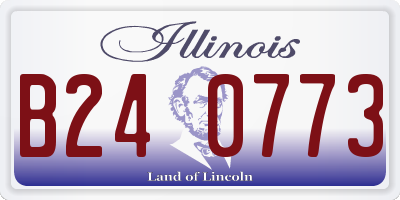 IL license plate B240773