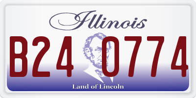 IL license plate B240774