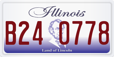 IL license plate B240778