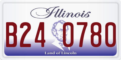 IL license plate B240780
