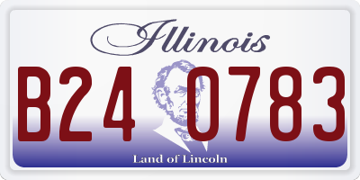 IL license plate B240783