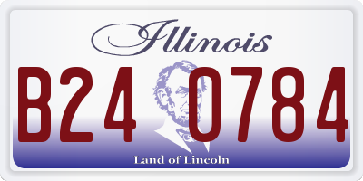IL license plate B240784