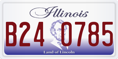 IL license plate B240785