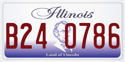 IL license plate B240786