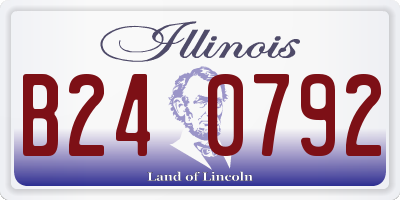 IL license plate B240792