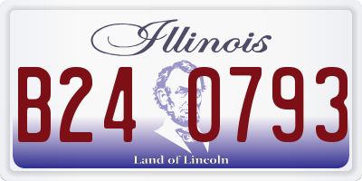 IL license plate B240793