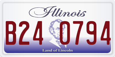 IL license plate B240794
