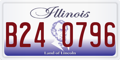 IL license plate B240796