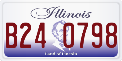 IL license plate B240798