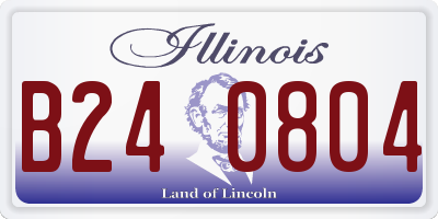 IL license plate B240804