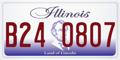 IL license plate B240807
