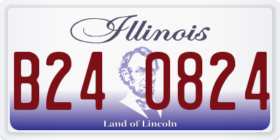 IL license plate B240824