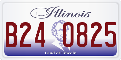 IL license plate B240825
