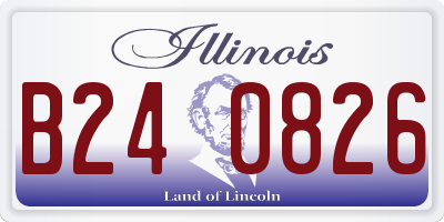 IL license plate B240826