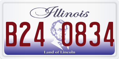 IL license plate B240834