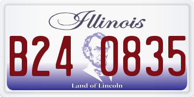 IL license plate B240835