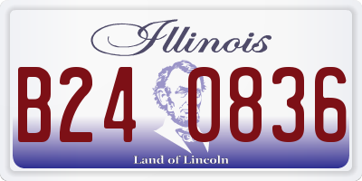 IL license plate B240836