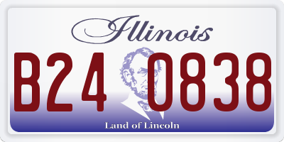IL license plate B240838