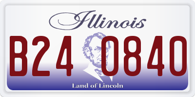 IL license plate B240840