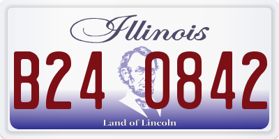 IL license plate B240842