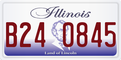 IL license plate B240845