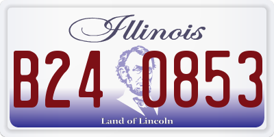 IL license plate B240853