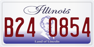IL license plate B240854