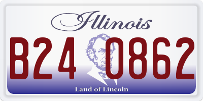 IL license plate B240862