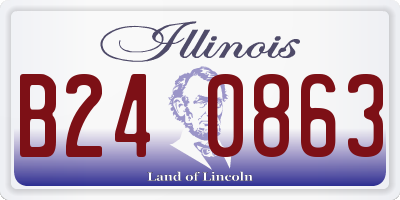IL license plate B240863