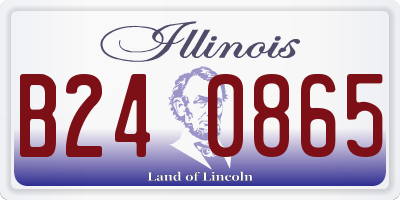 IL license plate B240865