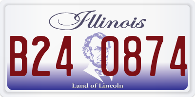 IL license plate B240874