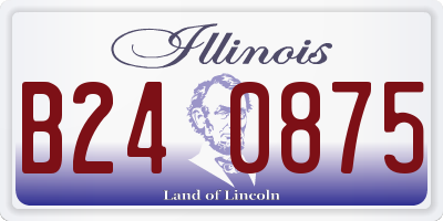 IL license plate B240875