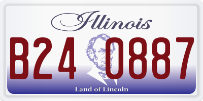 IL license plate B240887