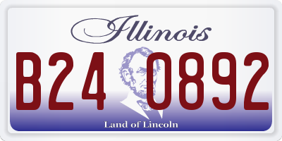 IL license plate B240892